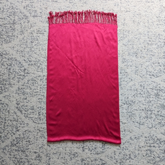 Charming Charlie Pashmina Tassel Scarf Wrap - Pink - Picture 7 of 7